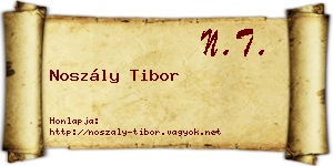 Noszály Tibor névjegykártya